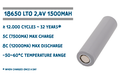 Batteriezelle LTO 2,4V 1500mAh - Schweißbar
