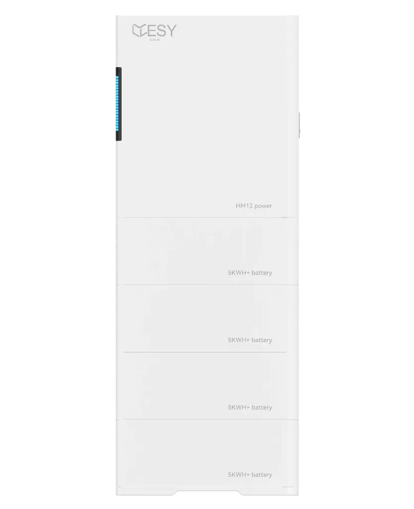 HM12-20 PV inverter med 12 kW udgangseffekt og 20 kWh batterilagring, 1 fase