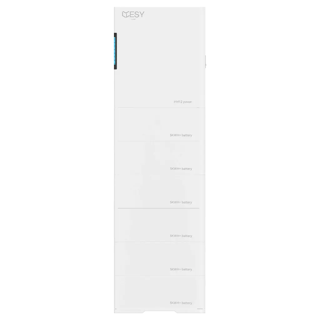 HM12-30 PV växelriktare med 12 kW uteffekt och 30 kWh batterilagring, 1 fas