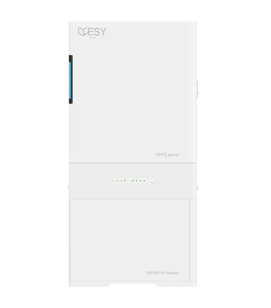 Onduleur PV HM15-10 avec une puissance de sortie de15 kW et un stockage de batterie de 10 kWh, 3 phases